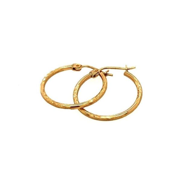 14k (3/4") Hoops Earrings  - Picture 2 of 6